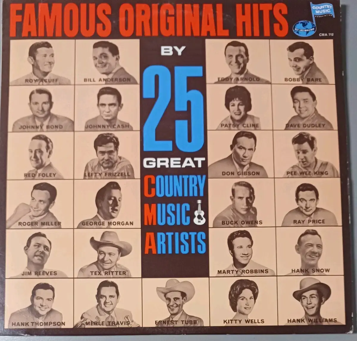 25 GREAT COUNTRY MUSIC ARTISTS LP 수입음반